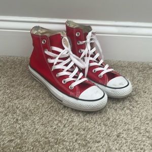 Women’s red high top converse
